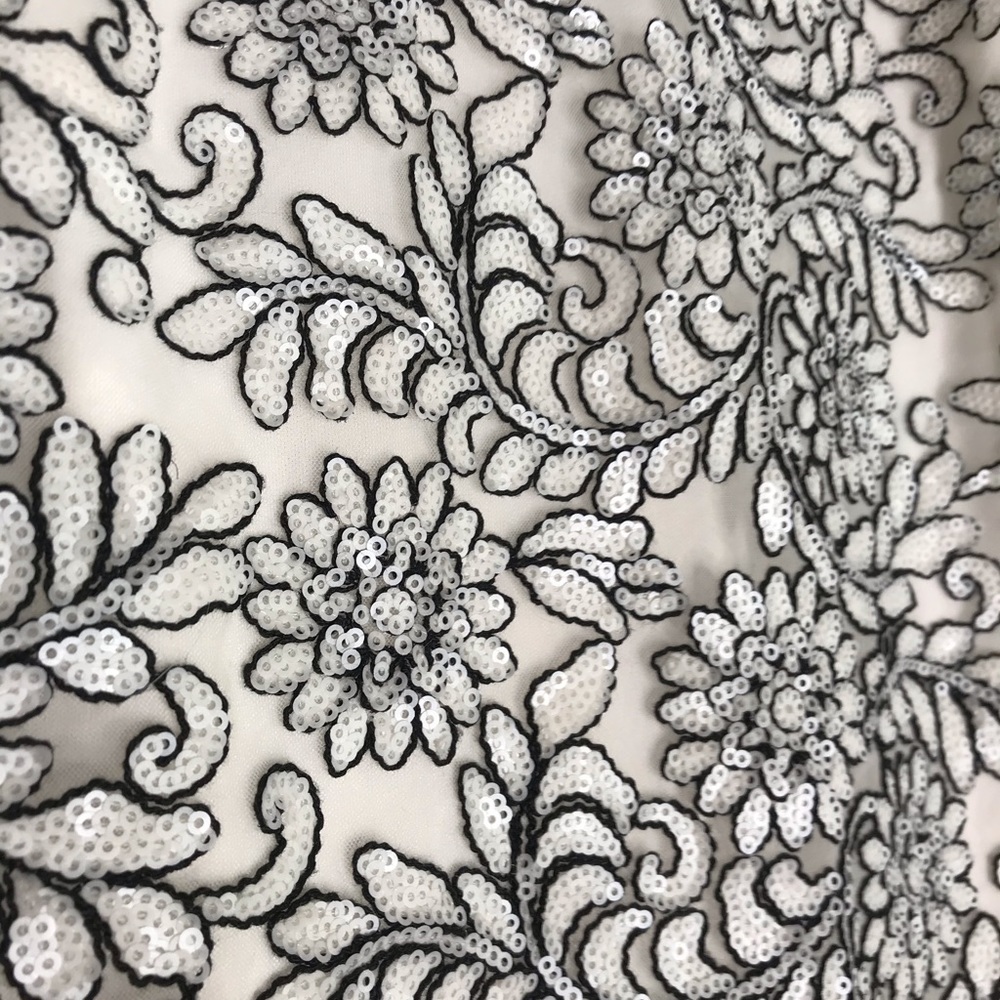 Spaghetti strap black and white top